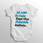 Limon Ne Gam Ne Keder Nasıl Olsa Amcam Halleder Yazılı Baskılı Bebek Zıbın