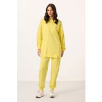 Limon O Yaka Basic Oversize Kadın Eşofman Tunik Takım - 95347