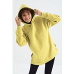 Limon Reglan Kol Basic Kapüşonlu Oversize Tunik- 97242 | S