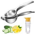 Limon sıkacağı, 2 parça, manuel narenciye sıkacağı, paslanmaz çelik ve plastik, manuel limon sıkacağı, rendelenmiş meyve sıkacağı