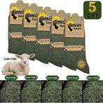 Limon Socks Kışlık Lambswool Yün Çorabı (5 Çift) Kadın ve Erkekler Için Termal Özellikli Kalın Çorap - 36 - 40 - Haki