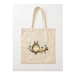 Limon um Totoro Baskılı Ham Bez Omuz Çantası