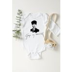 Limon Unisex Bebek Beyaz Atatürk Gazi Mustafa Kemal Çıtçıtlı Body