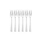 Limon ve Fondü Çatalı Seti, Çelik, 11 cm, Gold Metalik, 6 Parça