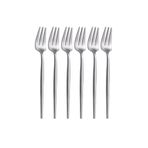 Limon ve Fondü Çatalı Seti, Gümüş Renk, 6 Parça, Çelik, 13 cm,