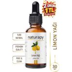Limon Yağı (Lemon Oil) Uçucu Yağ 30 ml Damlalıklı Cam Şişe