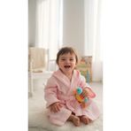 Limon's Baby %100 Pamuk 4 Kat Müslin Pudra/Pembe Çocuk Bornozu