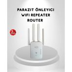 Lims Store 300MBPS Wifi Menzil Genişletici 4 Antenli Wpa3 Güvenlikli Priz Tipi Repeater