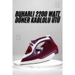 Lims Store Seramik Tabanlı Kırmızı 2200 Watt Şok Buharlı Ütü