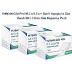 Lims Store Yetişkin Göz Pedi 6.5 x 9.5 cm Steril Yapışkanlı Göz Bandı 50’li 3 Kutu Göz Kapama Pedi