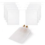 Limsougle Seyahat için 8 Paket Ayakkabı Çantası, Ambalaj için 15,7 "x 11,8" Seyahat Ayakkabı Çantaları, Beyaz Dokumasız Kumaş Çift İpli Toz Geçirmez Ayakkabı Çantası, Erkekler ve Kadınlar için Saklama