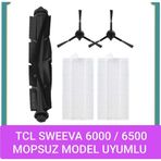 LİN GRUP TCL Sweeva 6000 6500 mopsuz model Uyumlu Yedek Fırça Filtre Seti