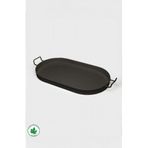 Lin Metal Lotus 57 cm Elips Metal Tepsi - Siyah