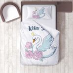 Lina Home Bebek, Çocuk Odası Micro Pamuk Saten Tek Kişilik Çarşafsız Nevresim Takımı Model 00065 - Renkli - 160 x 220 cm