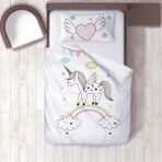 Lina Home Bebek, Çocuk Odası Micro Pamuk Saten Tek Kişilik Çarşafsız Nevresim Takımı Model 00101 - Renkli - 160 x 220 cm