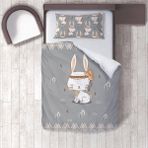 Lina Home Bebek, Çocuk Odası Micro Pamuk Saten Tek Kişilik Çarşafsız Nevresim Takımı Model 01336 - Renkli - 160 x 220 cm