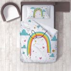 Lina Home Bebek, Çocuk Odası Micro Pamuk Saten Tek Kişilik Çarşafsız Nevresim Takımı Model 01386 - Renkli - 160 x 220 cm