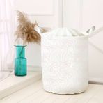 Lina Home Çocuk Odası Katlanabilir Kirli Çamaşır ve Oyuncak Sepeti Çok Amaçlı Oyuncak Saklama Kutusu Sepet Model 00010 - Beyaz - Sarı - 30x50cm