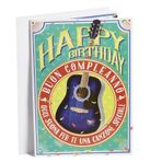 LINA OFFICINE GRAFICHE CREATIVE Happy Birthday tebrik kartı, A4, tüm rock severler için, "Happy Birthday" etkileşimli müzik sesi, akustik gitar, format 22 cm x 31,50 cm