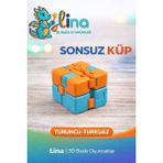 Lina Sonsuz Küp - Stres Azaltıcı Viral Oyuncak - Çoklu Renk - Turuncu - Turkuaz