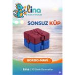 Lina Sonsuz Küp - Stres Azaltıcı Viral Oyuncak - Taraftar Renk - Bordo - Mavi