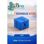 Lina Sonsuz Küp - Stres Azaltıcı Viral Oyuncak - Tek Renk - Mavi