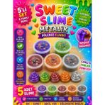 Lina Sweet Slime Metalik 5’li Set – Parlak Şeffaf Yumuşak Esnek Slime Oyuncak