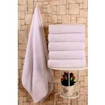 Lina tekstil tasarım Otel Grup Banyo Havlusu 6 Adet Pamuk 70x140 Cm Beyaz Yumuşak