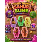 Lina Tung Tung Sahur Slime Kristal 5’li Set – Parlak Şeffaf Yumuşak Esnek Slime Oyuncak