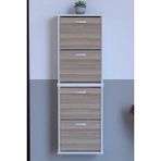 Lina Vella Home Pratik' 2 Li Asma Kapı Önü 52 x 156 x 25,5 Cm’ Lik 4 Düşer Kapak 8 Göz Bölmeli Ayakkabılık - Beyaz - Cordoba