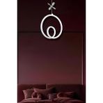 Lina White Chrome Tek Renk Modern Sarkıt LED Avize - Beyaz - Krom