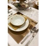 LİNACCİ STUDİO Linacci Tekli Kare Bronz Ayna Supla Yemek Masası Üzeri Dekaratif Bizoteli BRONZ 30 x 30 linacciNM16