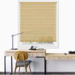 Linadora Pvc Jaluzi 25 mm Ahşap Desenli Krem - 140 x 160 cm - Kahverengi - Krem