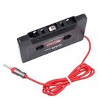 LinaLife Aux araba MP3 ses kaset adaptörü 3,5 mm jakı kulaklık konektörü araba evrensel ses kablosu bant adaptörü, araba, telefon, MP3 vb. için.