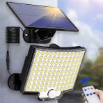 Linalp Kumandalı Güneş Enerjili LED Lamba Solar Projektör 1500 Mah Sensörlü Dış Mekan Bahçe Aydınlatma 9852LIALP875SD Solar Aydınlatma