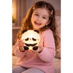 LİNALP Silikon Panda Gece Lambası Şarjlı LED Çocuk ve Bebek Odası Uyku Lambası Dekoratif Masa Lambası