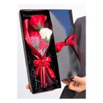 Linalux Gifts Kiza Hediye Cicek Kırmızı ve Beyaz Gül Buketi Hediye Kutusunda Sevgiliye Anneye Kiz Kardeşe Hediye