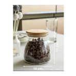Linanware 2'li Set Bambu Kapak Borosilikat Cam Kavanoz Saklama/depolama Kabı 500ml
