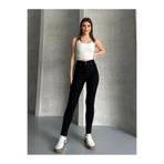 Linarose Kadın Siyah Dar Paça Jeans Kot Solmaz Skinny Jean Toparlayıcı Pantolon
