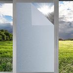 Linarun Pencere folyosu, ışık geçirmez, görüntü koruması, kendinden yapışkanlı, buzlu cam folyo, UV ışınlarına karşı dayanıklı, yapışkan folyo, statik yapışan yapışkansız folyo, ofis, banyo odası için, beyaz, mat