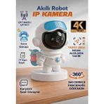 Linarya Akıllı Robot Ip Kamera 4K Ultra Hd 2mp 360° Dönen Gece Görüşlü Smart Wifi Ev Çocuk Güvenlik Kamerası