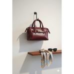 Linas Collection Kadın Rugan El ve Çapraz Çanta 25*16 cm - Bordo