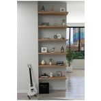 LİNDE HOME 60x20 Uçan Raf, Duvar Rafı, Kitaplık, Kütüphane 6lı Atlantik Çam