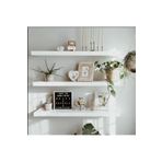 LİNDE HOME Beyaz Duvar Rafı, Duvar Dekorasyonu, Kitaplık 50x15