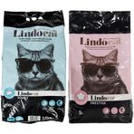 Lindo Cat Clean and Fresh Sabunlu İnce Taneli 10 Litre & Lindo Cat Bebek Pudralı İnce Taneli Kedi Kumu 5 Litre