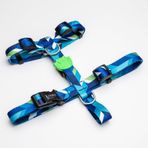 Lindo Dogs Blue Dream H Tipi Mavi Yeşil Small Köpek Göğüs Tasması