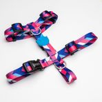 Lindo Dogs Pink Dream H Tipi Mavi Pembe Small Köpek Göğüs Tasması