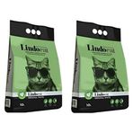 LindoCat 2x10 lt Parfümsüz Yavru Kedi İçin Topaklanan İnce Taneli Kedi Kumu