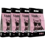 Lindocat 4x5 lt Bebek Pudralı İnce Taneli Beyaz Bentonit Topaklanan Kedi Kumu