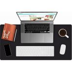 Lindos - Deri Mat, Masa Pedi, Büyük Mouse Pad, Ofis Için Mat, Su Geçirmez Mat, Ofis ve Ev Için Deri Pedi, Gaming Masa Matı, Masaüstü Için Masa Koruyucu Pedi (75 cm x 34 cm x 1,3) (Siyah)